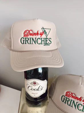 Drink Up Grinches Trucker Hat | KenzKustomz