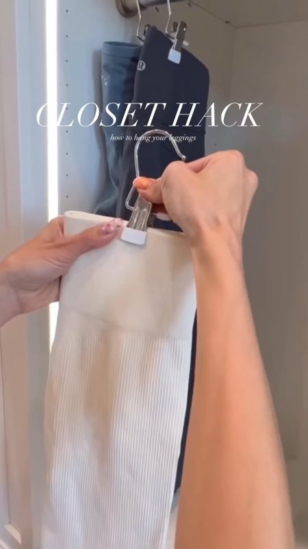 Closet organization hack ✨ hang your leggings with boot clips -  I love the way it looks and love being able to easily see them all. 

Closet hack; closet organization; home organization; closet clean; amazon home; Amazon; Christine Andrew 

#LTKfindsunder50 #LTKSeasonal #LTKhome