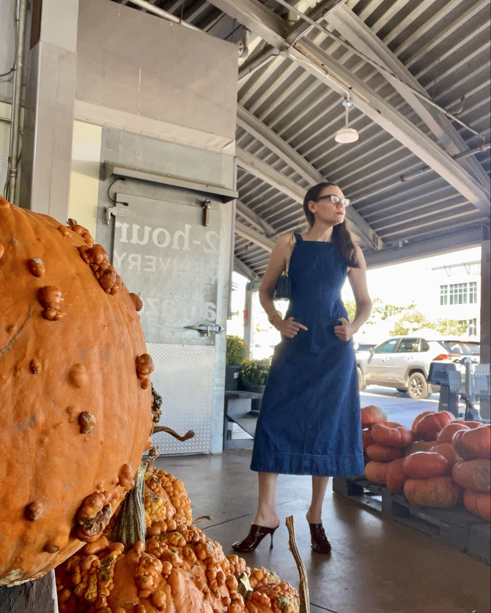 My idea of a pumpkin patch? There are pumpkins. And then me in chic shoes 😉 (also loving this denim/apron dress with oh so many possibilities) #investmentpiece 

#LTKOver40 #LTKStyleTip #LTKSeasonal