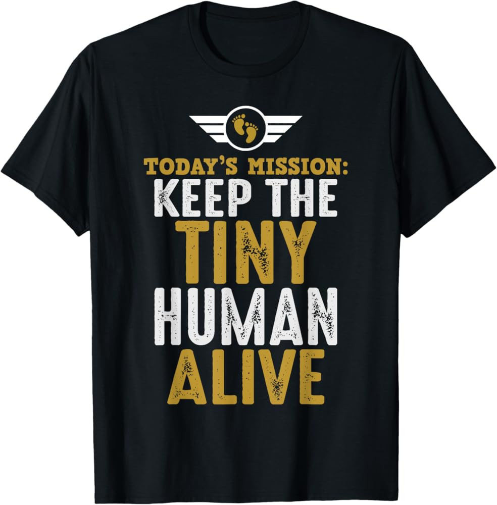 Father's Day By Design Tee Company New Dad Gifts Funny First Time Father Keep Tiny Human Alive Un... | Amazon (US)