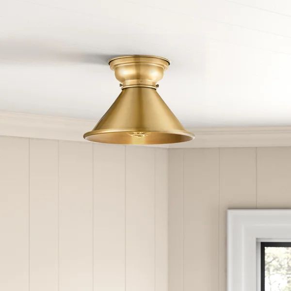 Chesterhill 1 - Light 10'' Cone Flush Mount | Wayfair North America