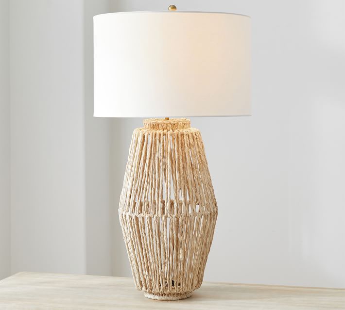 Abaca Woven Table Lamp | Pottery Barn (US)