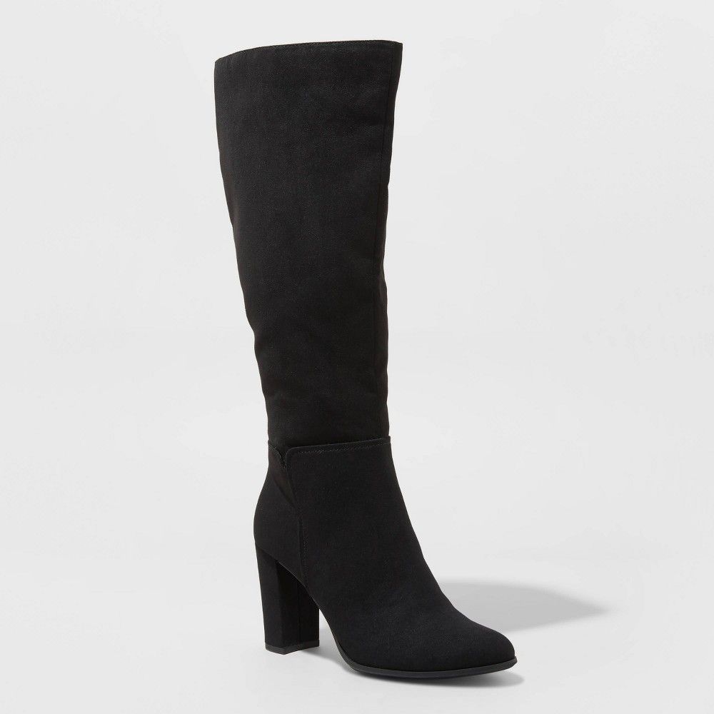 Women's Brandee Wide Calf Knee High Heeled Fashion Boots - A New Day™ 5WC | Target