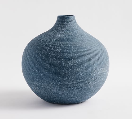 Bondi Handcrafted Terra Cotta Vase Collection - Blue | Pottery Barn (US)