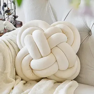 Amazon.com: Xuyier Knot Pillow Ball, Decorative Throw Pillows with Velvet Fabric for Couch Bed, 1... | Amazon (US)