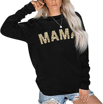 Women Sweatshirts Graphic Pullover Tops Long Sleeve Fashion Shirts | Amazon (US)