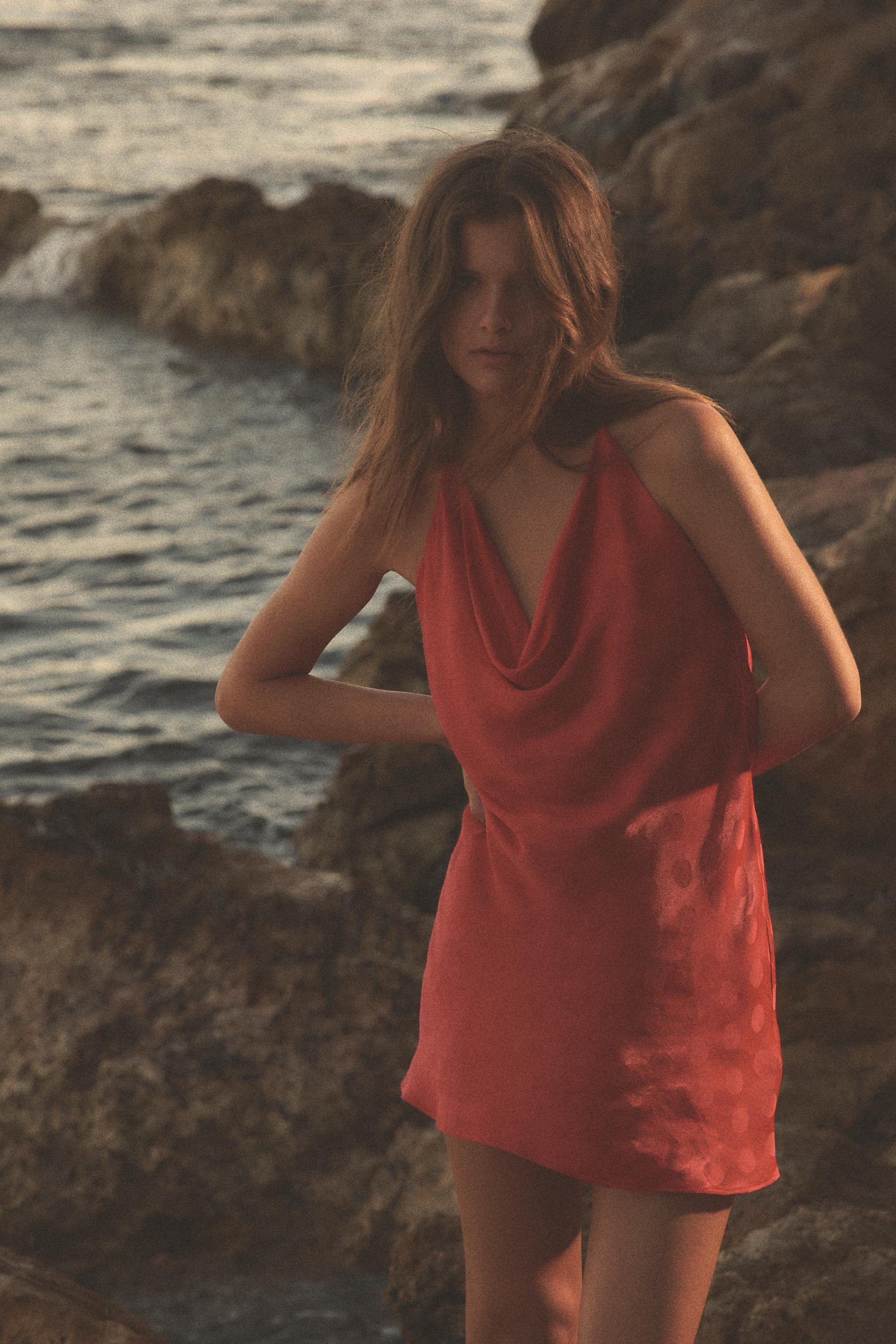 SATIN POLKA DOT DRESS | Zara UK