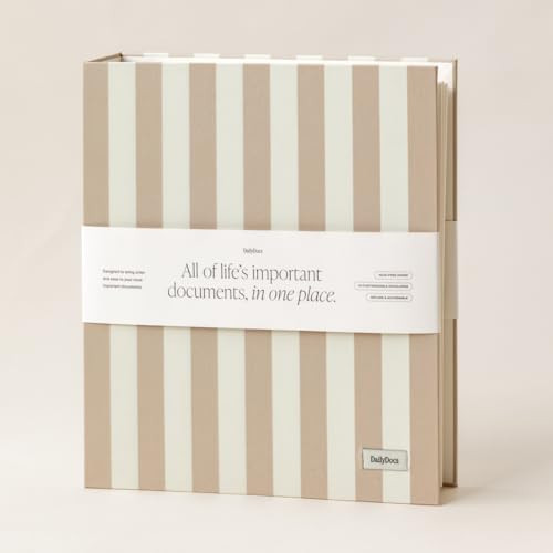 DailyDocs Document Organizer Binder – Premium Linen Folder System with Full & Half-Page Envelopes for Important Papers, Passports, Birth Certificates & More | Amazon (US)