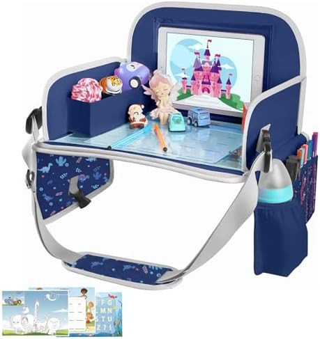 MENZOKE Kids Travel Tray for Toddler Car Seat, Toddler Gift for Boy Activities with Dry Erase Boa... | Amazon (US)