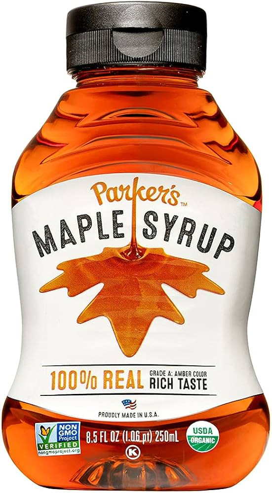 Parker's Real Maple Syrup, 100% Organic Maple Syrup, Easy-To-Use Squeeze Cap, No Drip, No Mess, 8... | Amazon (US)