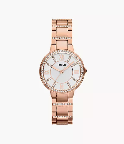 Virginia Rose-Tone Stainless Steel Watch | Fossil (US)