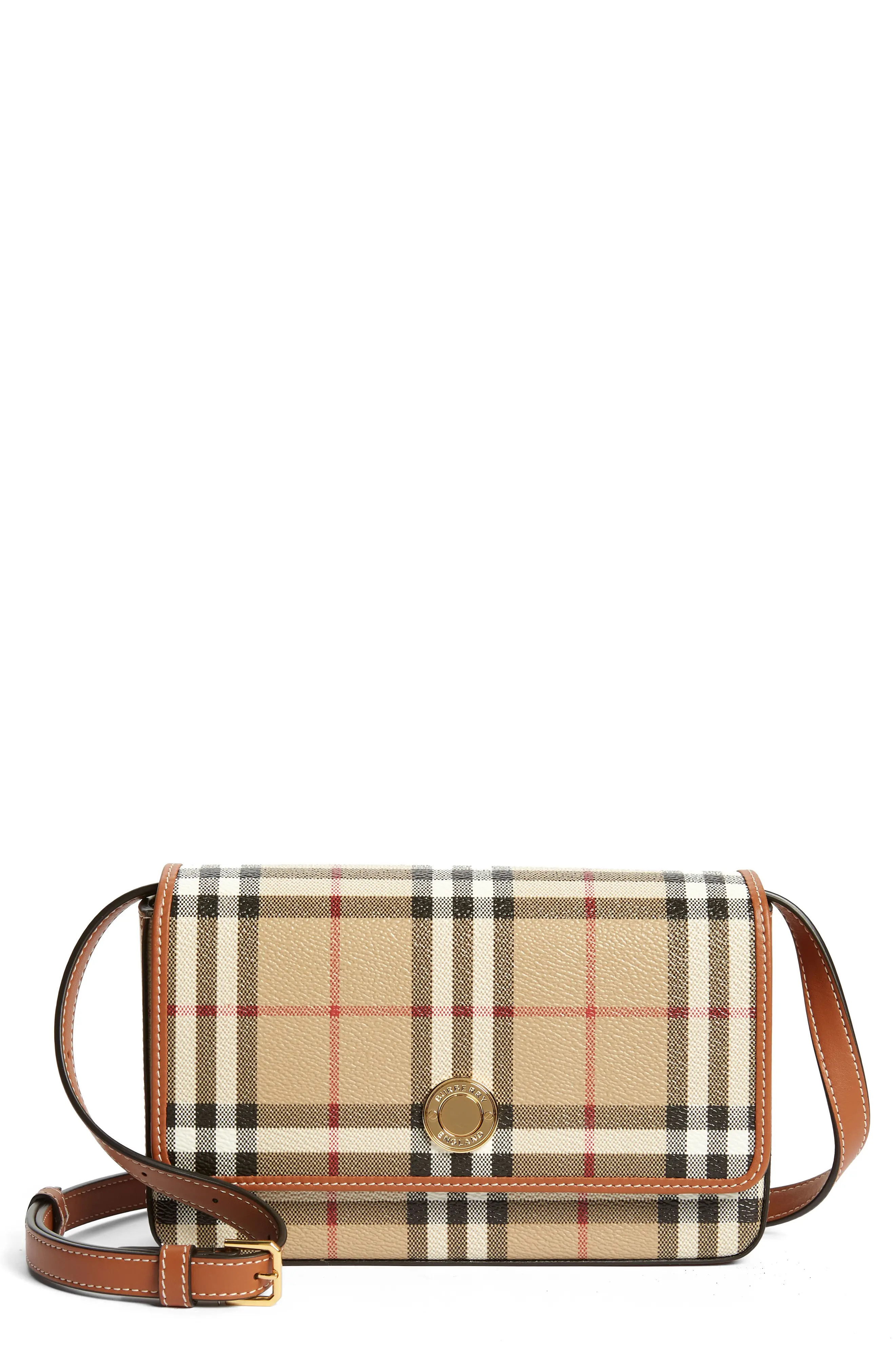 burberry Hampshire Check Crossbody Bag in Archive Beige at Nordstrom | Nordstrom