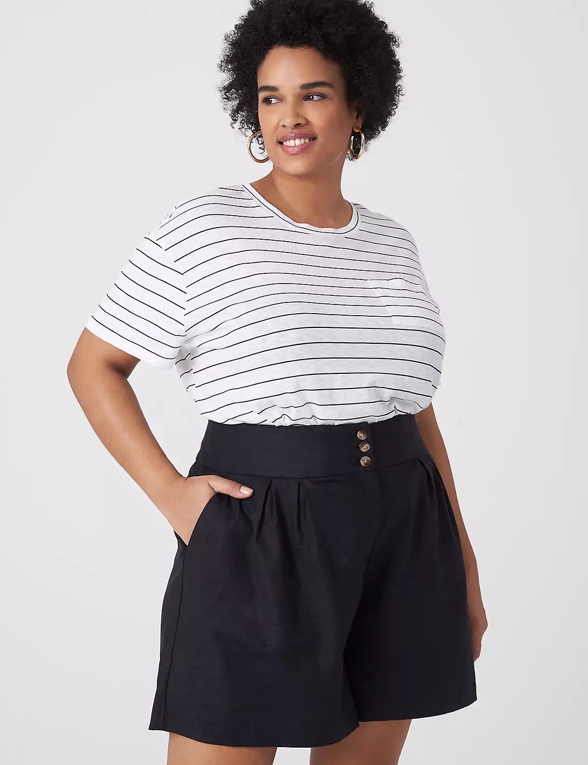 Relaxed Crop Short-Sleeve Pocket Tee | LaneBryant | Lane Bryant (US)