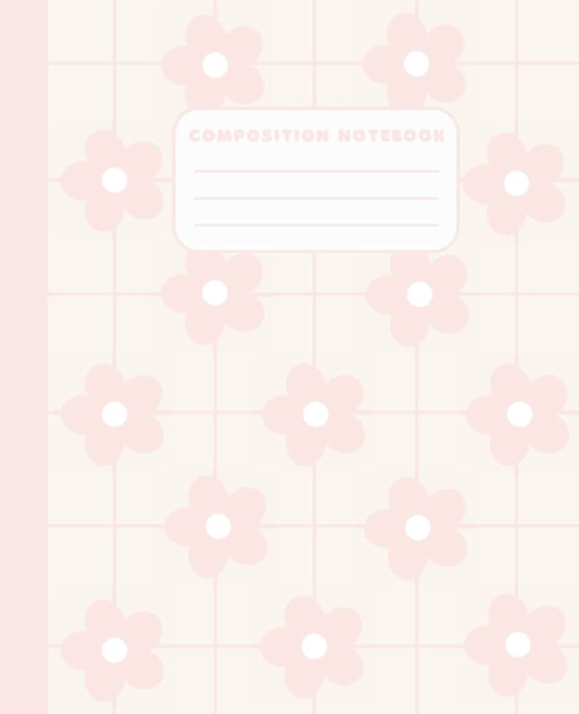 Composition Notebook: Wide Ruled Lined Paper Journal | Pink Flowers Pattern Workbook for Girls Te... | Amazon (US)
