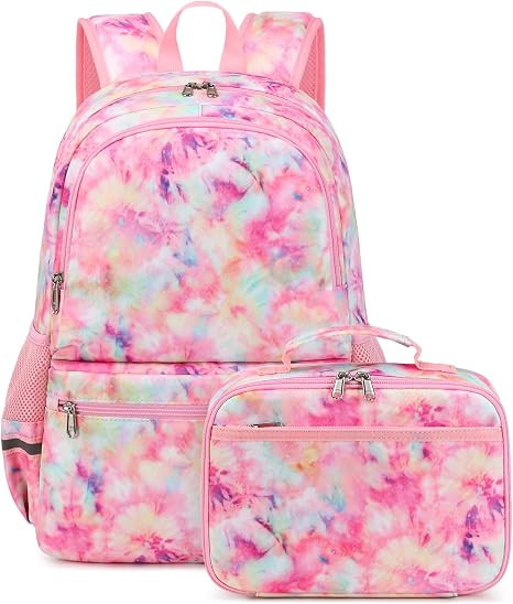 JIANYA Backpack for School Girls Kids Backpack with Lunch Bag Lightweight Bookbag School Bag for ... | Amazon (US)