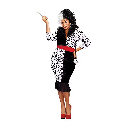 Womens Dalmatian Costume, 2x, Black | JCPenney