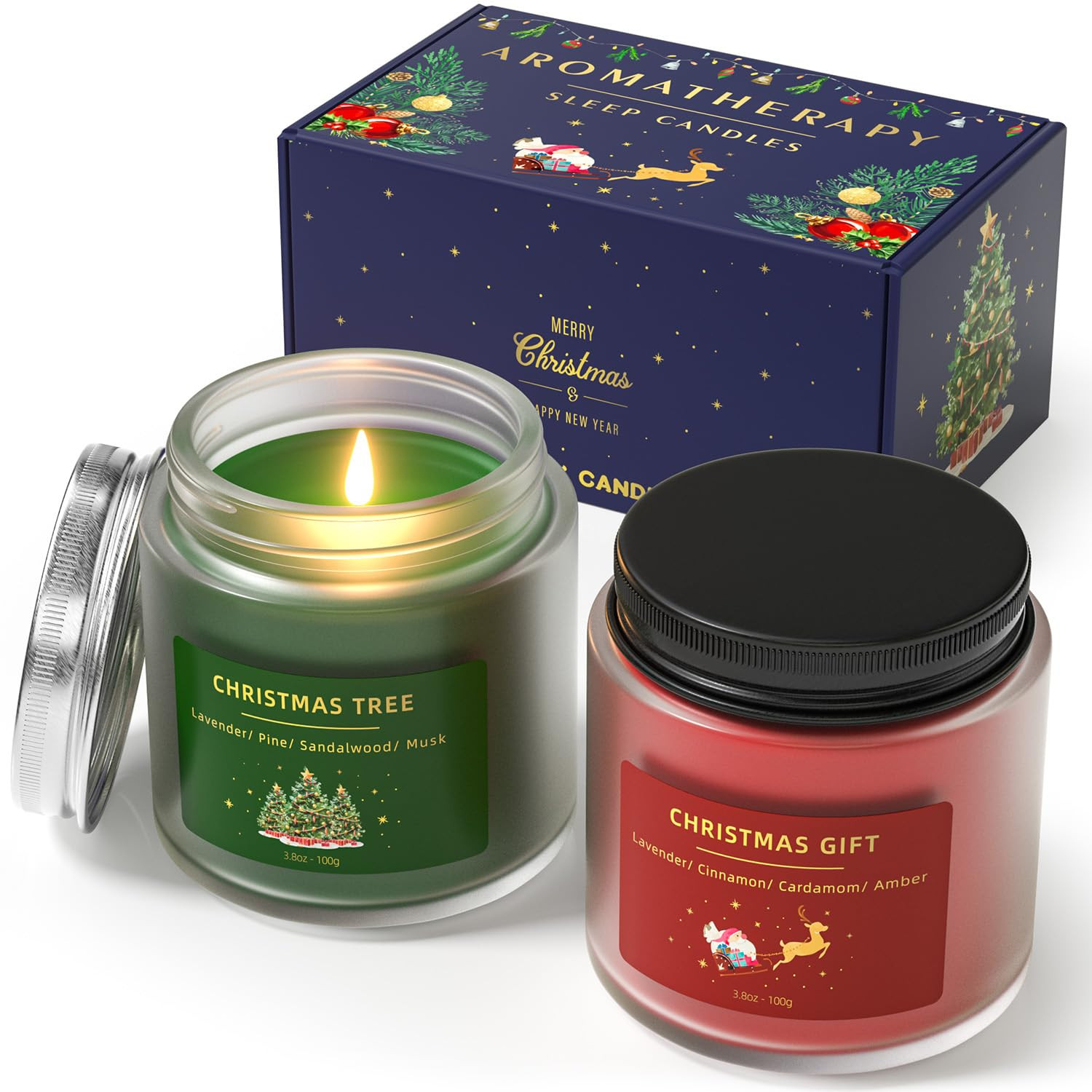 BOYUJK Christmas Candles, Scented Candles Gifts for Women, Scented Candles Gift Set for Her, Chri... | Amazon (US)