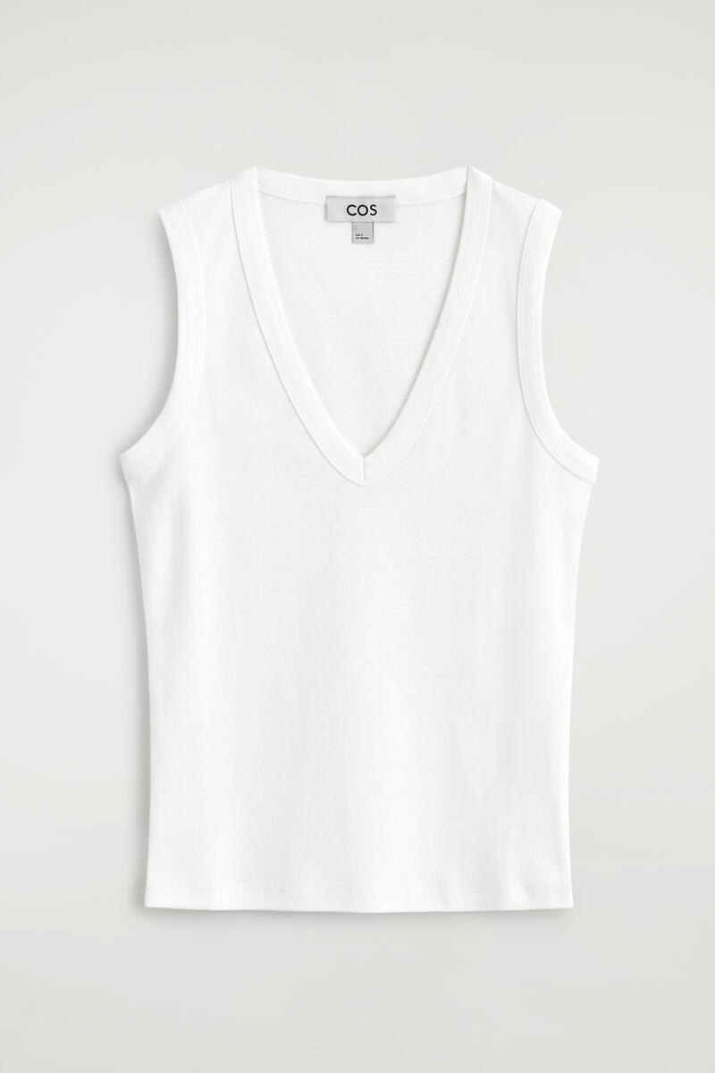 Cotton V-Neck Tank Top | COS (US)