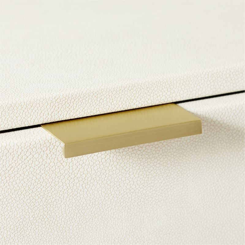 Damon Edge Brushed Brass Drawer Pull + Reviews | CB2 | CB2