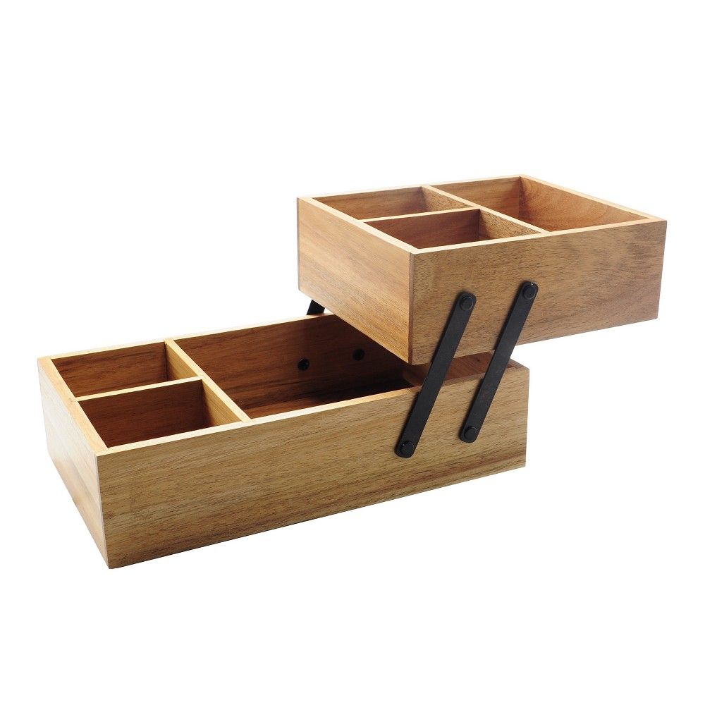 10"X6"X5" Hinged Vanity Organizer Wood - Threshold™ | Target