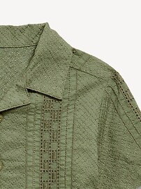 Short-Sleeve Textured Camp Shirt for Toddler Boys | Old Navy (US)