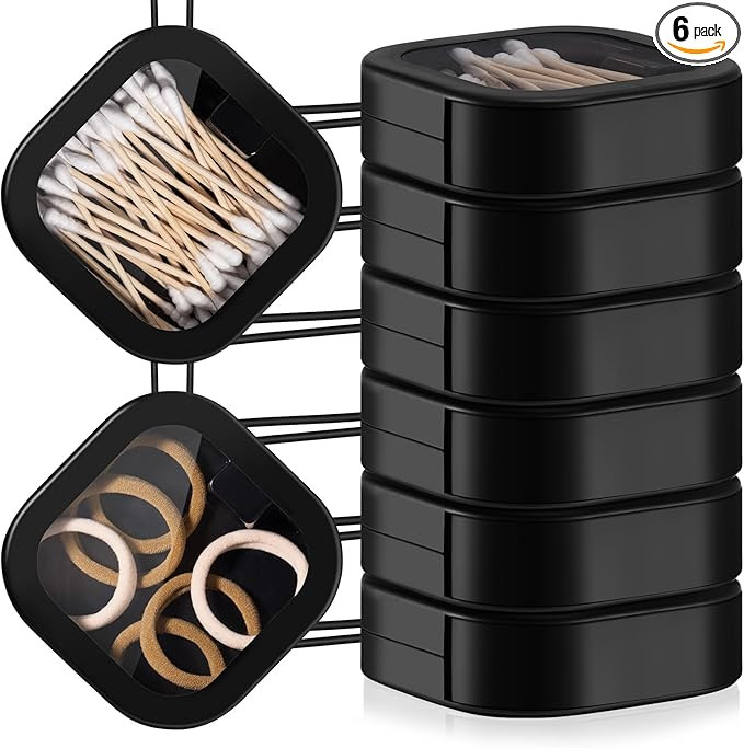 Kathfly 6 Pcs Hair Tie Container Dispenser Organizer Hair Tie Holder Travel Portable Bobby Pin Ho... | Amazon (US)