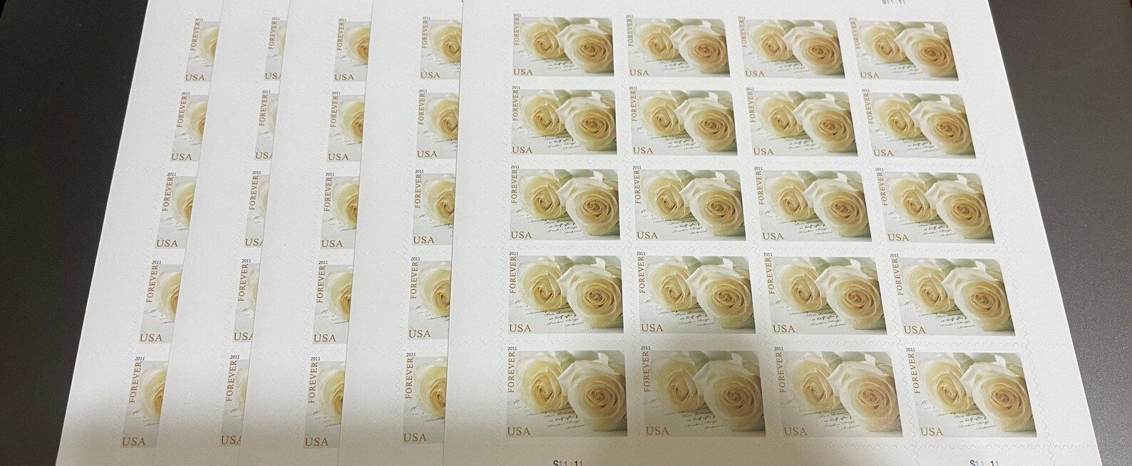 Forever Stamps Wedding Invitation Rose Sheet (100) USPS 2011 Postage Stamps | Etsy (US)