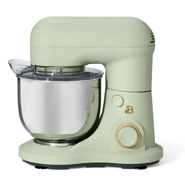 Beautiful 3.5 Qt Stand Mixer, Sage Green with Flat Beater, Dough Hook, Whisk | Walmart (US)