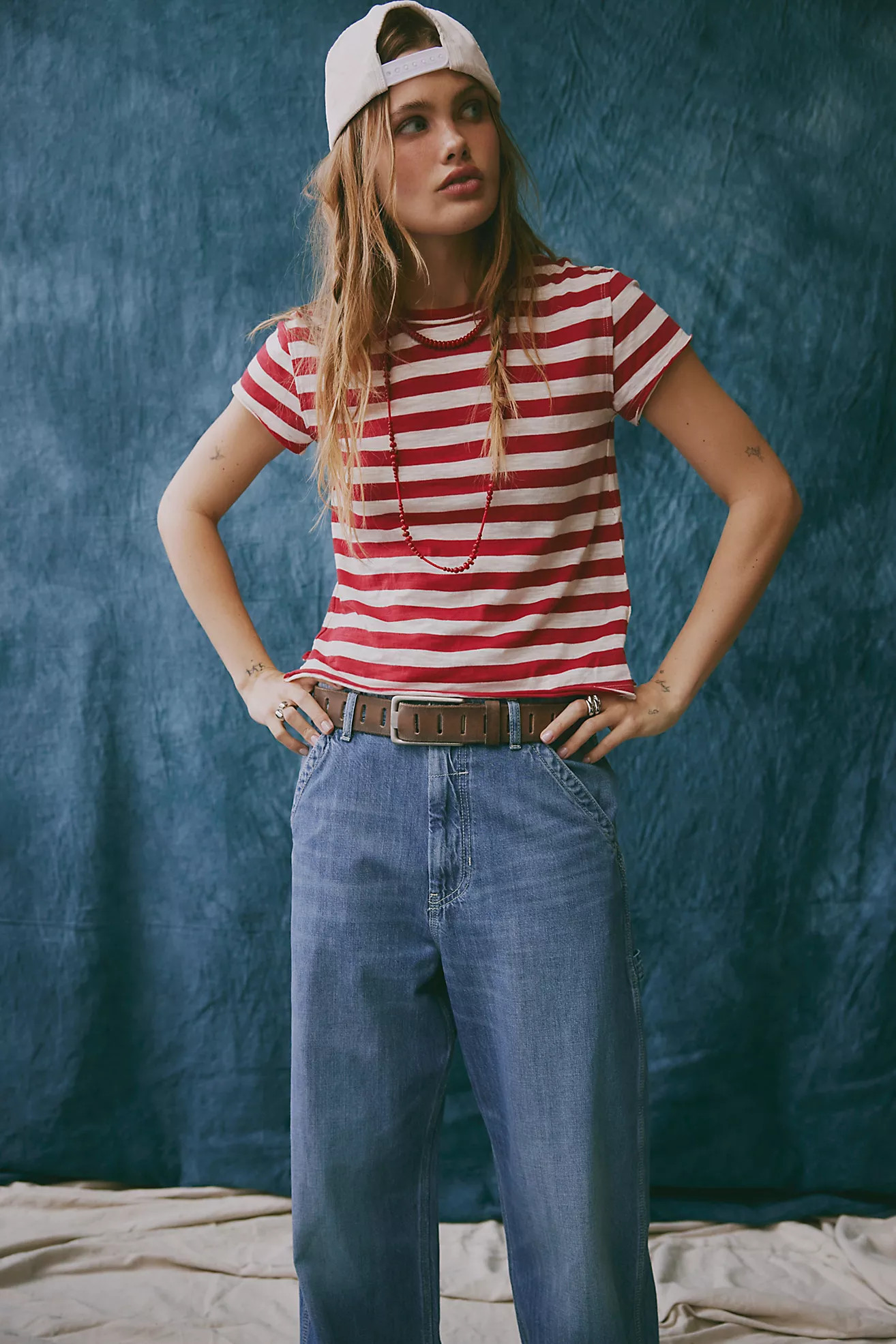 We The Free Nora Striped Cotton Tee | Free People (Global - UK&FR Excluded)
