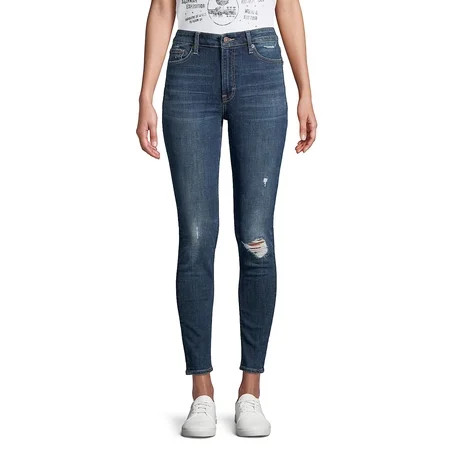 Lucky Brand Women's Bridgette High Rise Slim Fit Distressed Skinny Jeans-Blue / 29 | Walmart (US)