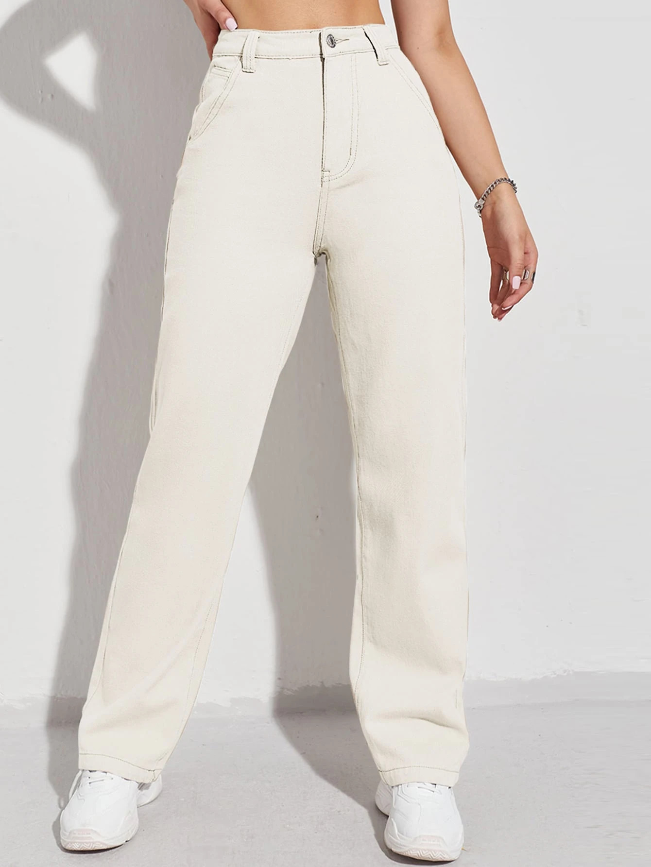 High Waist Straight Leg Jeans | SHEIN