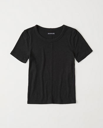 Slim Ribbed Crew Tee | Abercrombie & Fitch US & UK