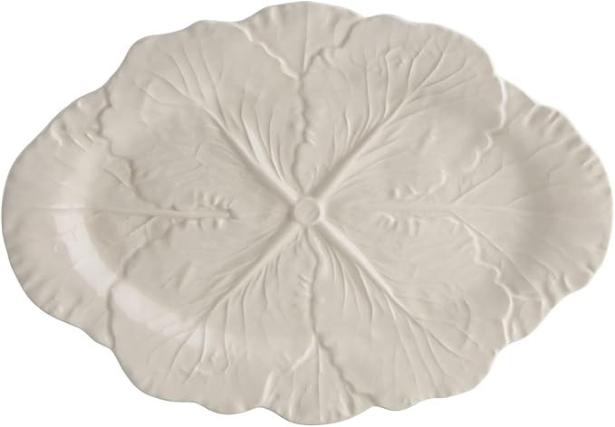 Bordallo Pinheiro Cabbage Oval Platter Size: 1.38" H x 14.76" W x 10.24" D | Amazon (US)