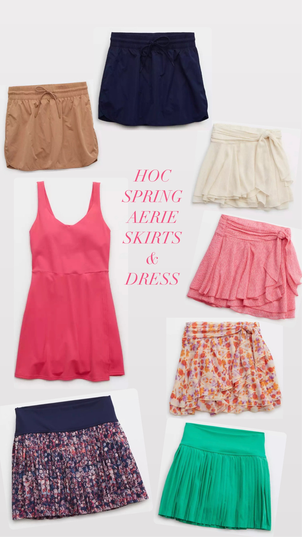 Tennis skirts, dresses, and casual skirts in #hocspring #aerie finds...

#LTKunder50 #LTKstyletip #LTKSeasonal