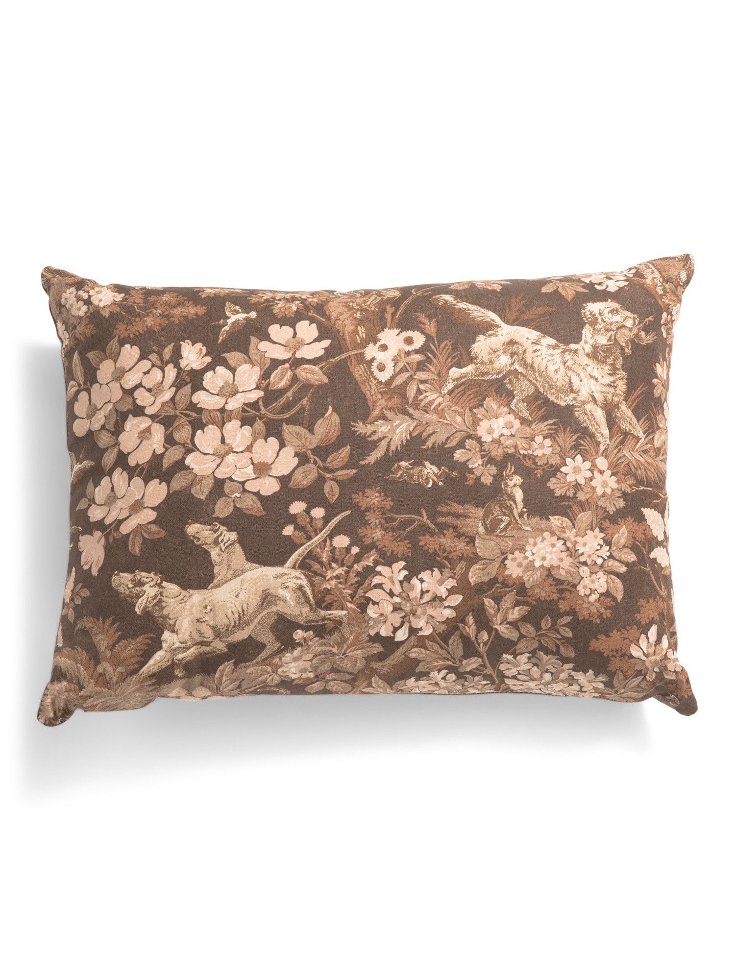 Made In Usa 18x24 Linen Luxury Hound Meadow Feather Fill Pillow | Marshalls