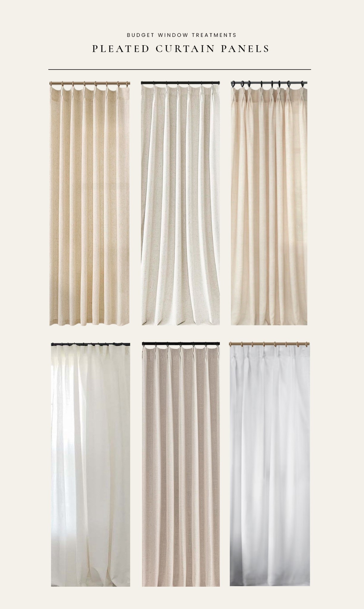 A designer’s go-to budget friendly pleated drapery panels! See how I train them on the blog… 

#LTKFindsUnder50 #LTKFindsUnder100 #LTKHome