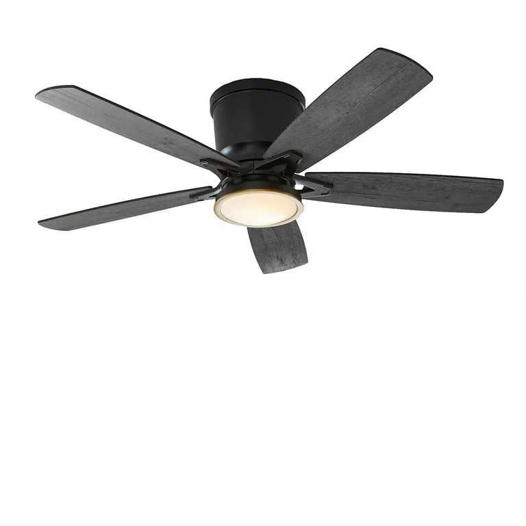 Better Homes & Gardens Tucker 52" Matte Black Ceiling Fan Integrated LED, 5 Blade Transitional | Walmart (US)