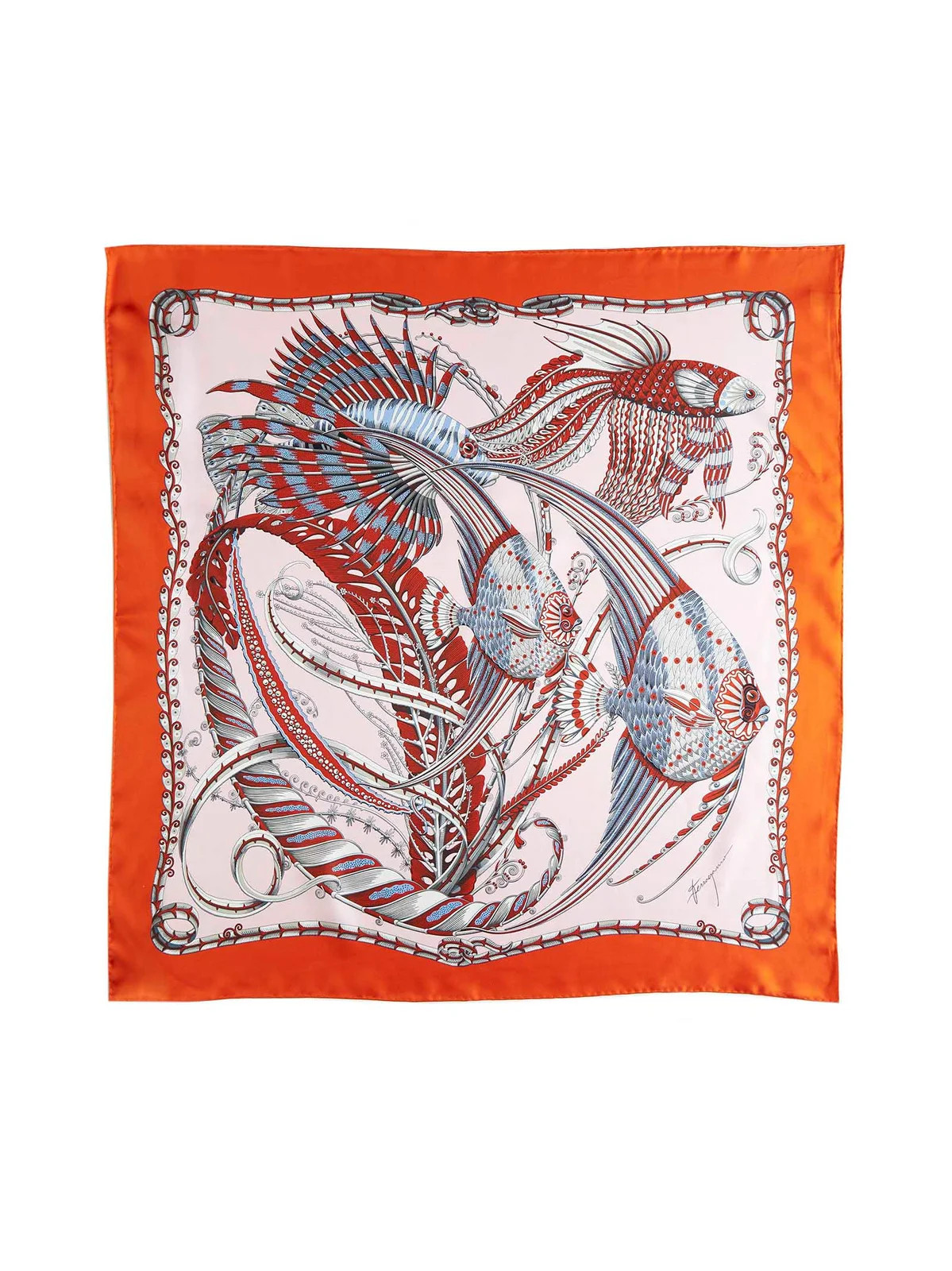 Salvatore Ferragamo Graphic Printed Square Scarf | Cettire Global
