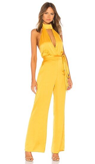 LPA Halter Jumpsuit in Mustard Yellow | Revolve Clothing (Global)