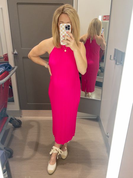 Target Pink Dress 
28 Weeks Pregnant 

#LTKWedding #LTKFindsUnder50 #LTKBump
