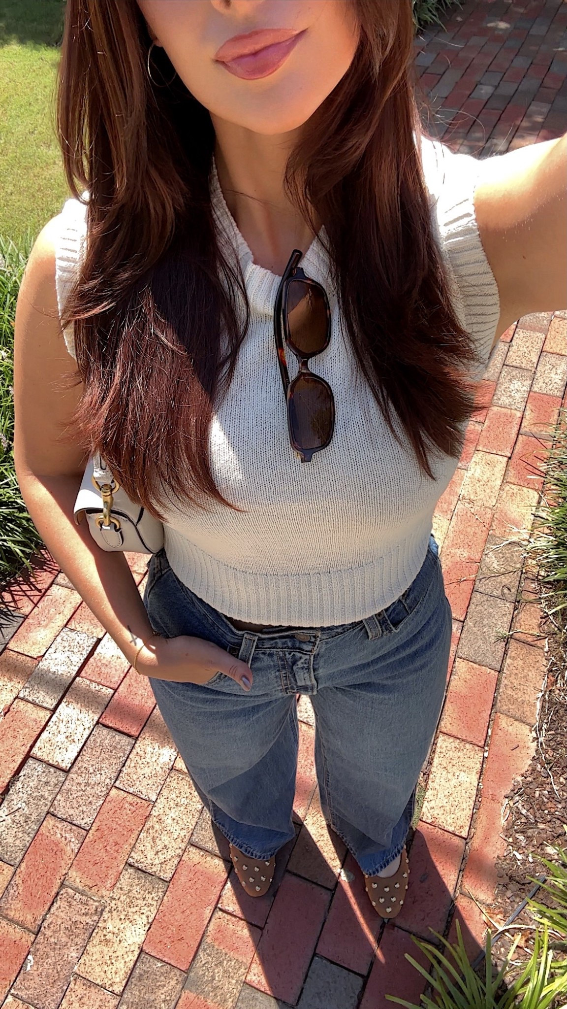 Fall transitional outfit! 
Top is TJ Maxx but I linked something super similar, wearing a small! Pants are Levi! And shoes are Target!

#LTKStyleTip #LTKMidsize #LTKFindsUnder50