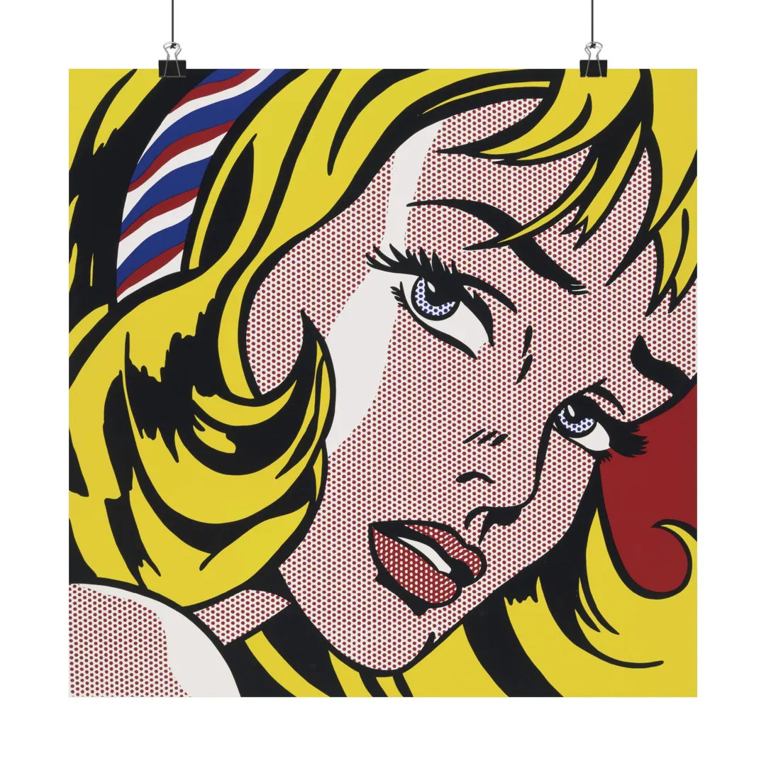 Roy Lichtenstein "girl With Ribbon", 1965 Print Replica | Roy Lichtenstein Print, Roy Lichtenstei... | Etsy (US)