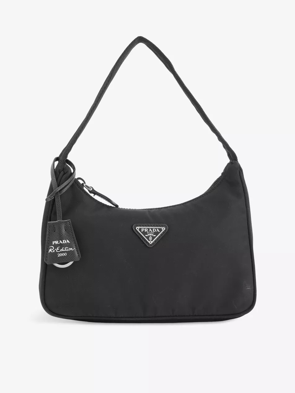 Pre-Loved Prada Mini Tessuto 2000 Nylon Shoulder Bag | Selfridges