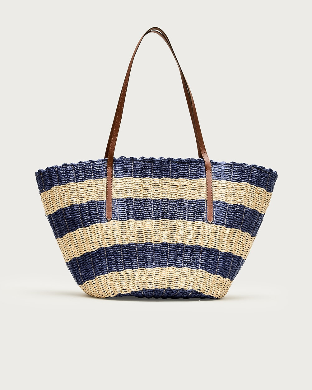 Como woven straw tote in stripe | J. Crew US