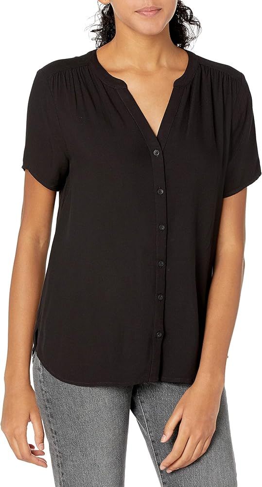 Amazon Essentials Women's Short-Sleeve Woven Blouse | Amazon (US)