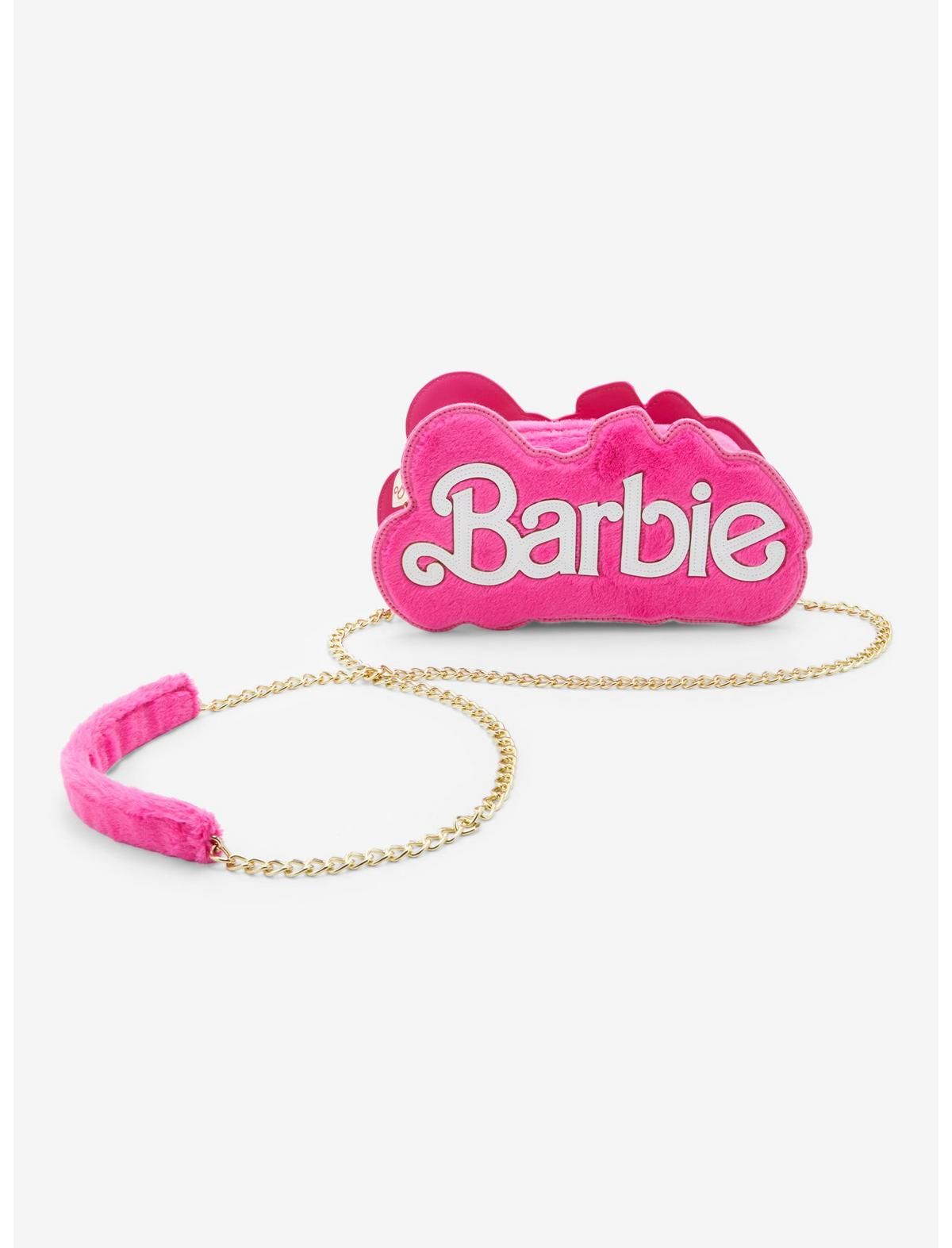 Barbie Logo Fuzzy Mini Crossbody Bag | Hot Topic | Hot Topic