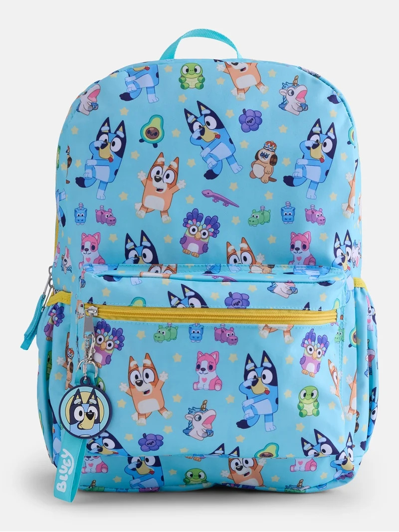 Bluey Kids' 17" Play Time Print Laptop Backpack, Blue | Walmart (US)