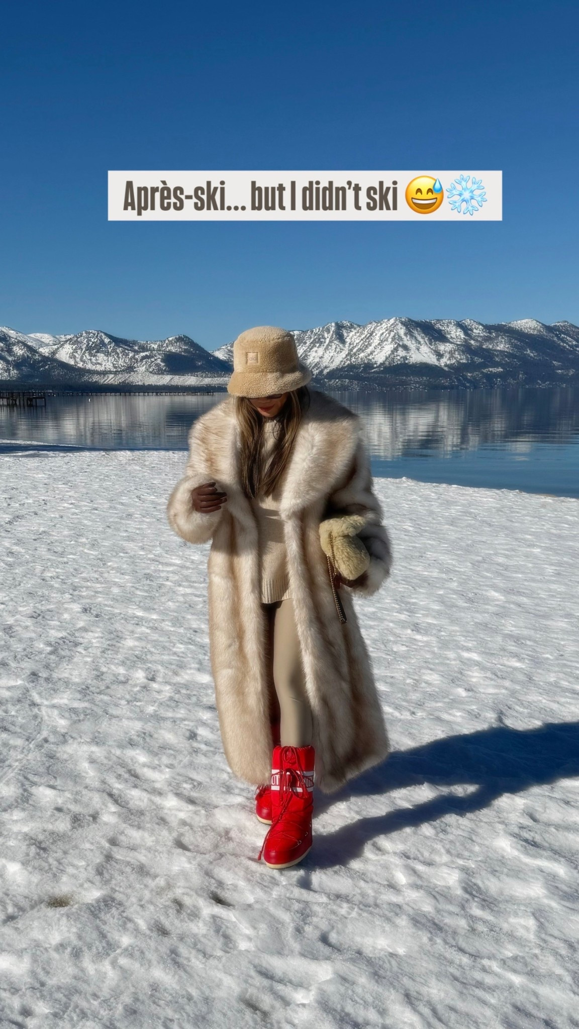For my après-ski layering, I’m definitely staying cozy under all layers. Cotton long-sleeve, cashmere sweater, and faux fur coat. And of course, I’m not going to the mountain in the winter without my Moon Boot. 

#LTKSeasonal #LTKootd
