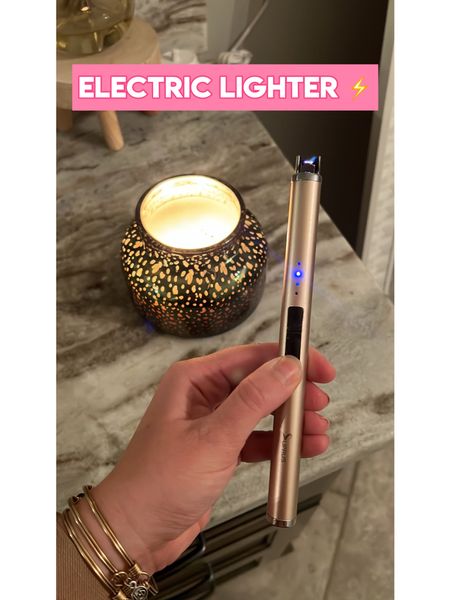 SUPRUS Candle Lighter Electric Arc Lighter Windproof Flameless USB Rechargeable Lighter with LED Light for Candle Camping BBQ Cooking (Champagne Gold) 

#LTKhome #LTKGiftGuide #LTKHoliday