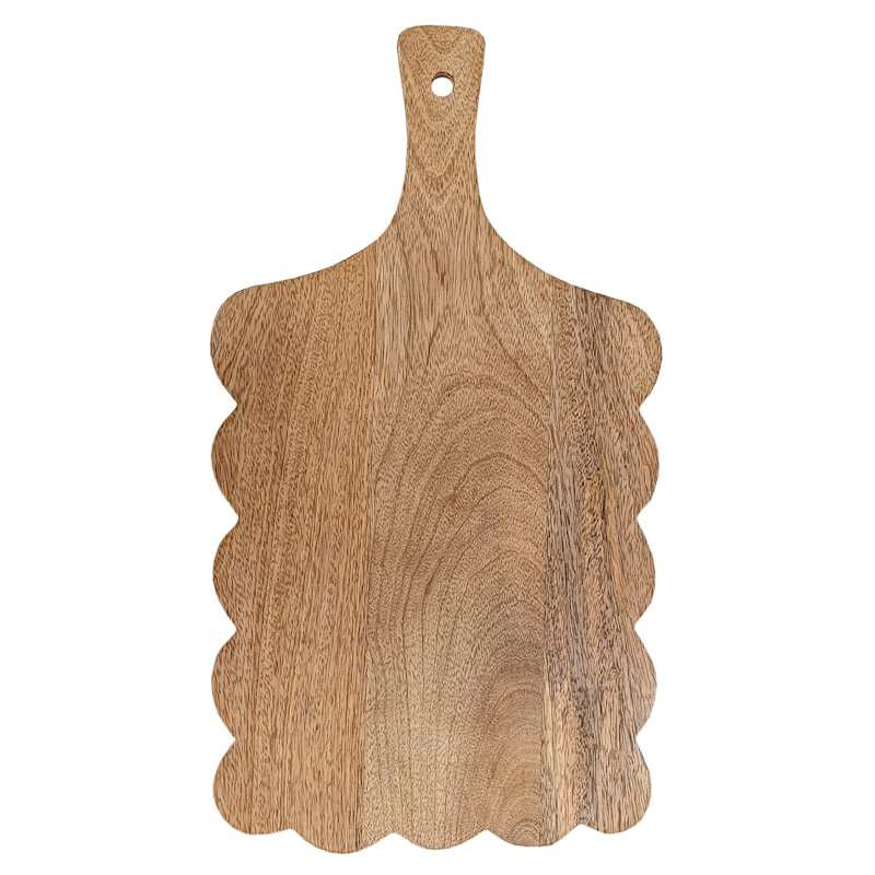 Mango Wood Scallop Serving Board, 18x10 | At Home